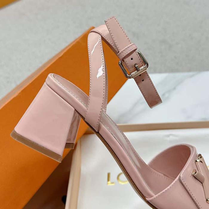 Louis Vuitton Women LV Shake Sandal Nude Pink Patent Calf Leather 1ABVVP