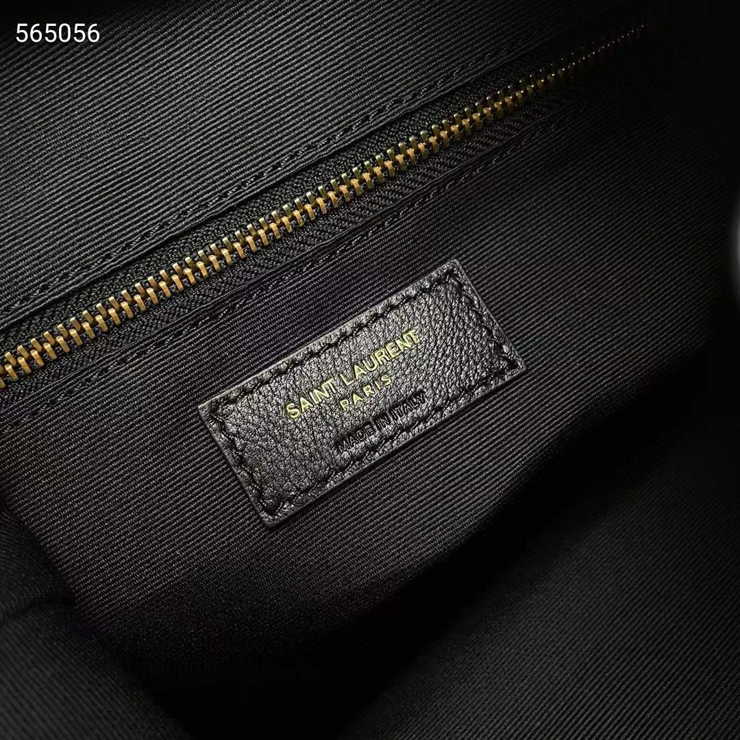 Saint Laurent YSL Women Joe Backpack Lambskin Black Leather