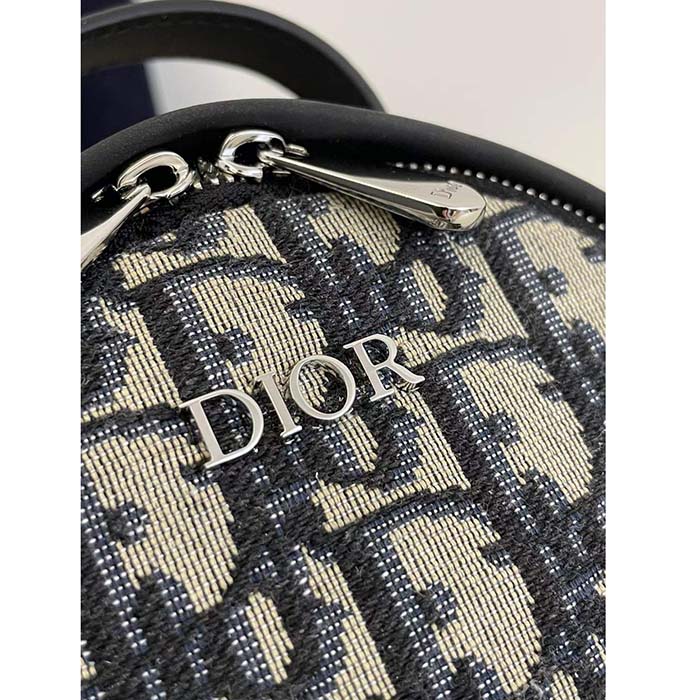 Dior Unisex CD Kids’ Mini Rider Backpack Beige Black Dior Oblique Jacquard