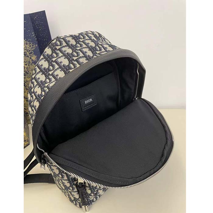 Dior Unisex CD Kid’s Rider Sling Bag Beige Blue Dior Oblique Jacquard