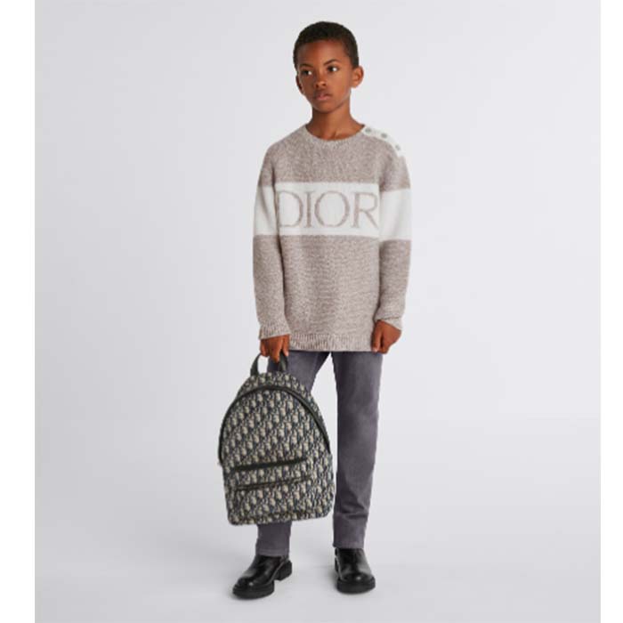 Dior Unisex CD Kid’s Rider Sling Bag Beige Blue Dior Oblique Jacquard