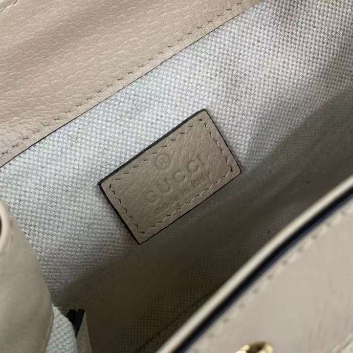 Gucci Unisex Ophidia Mini Backpack Beige White GG Supreme Canvas Double G