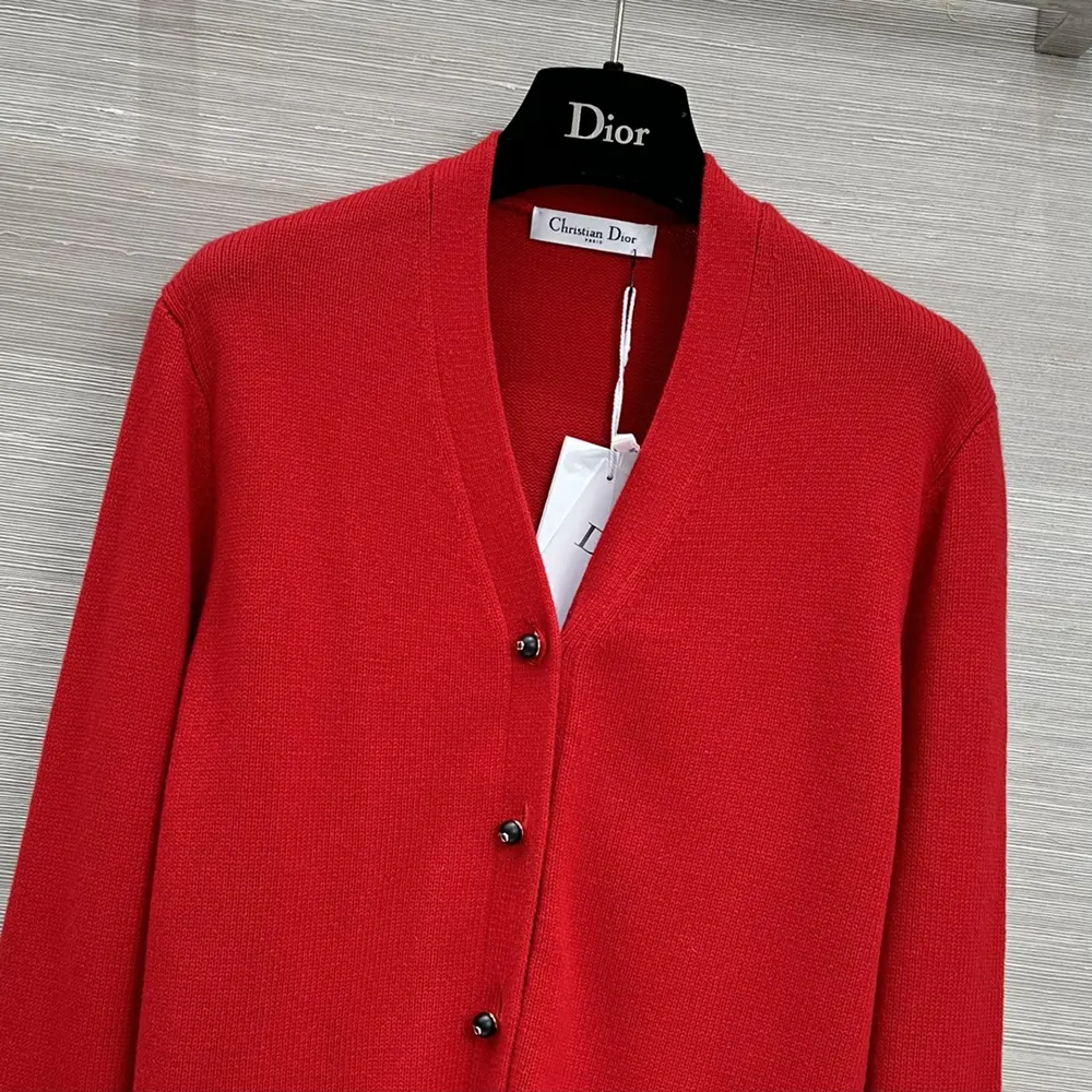 Dior Men Dioramour Twinset Red Cashmere Knit