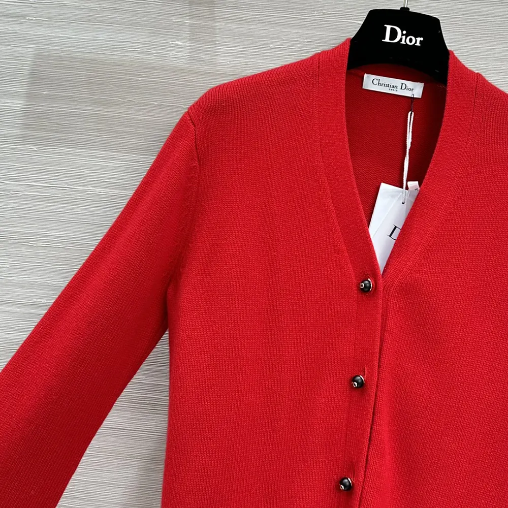 Dior Men Dioramour Twinset Red Cashmere Knit