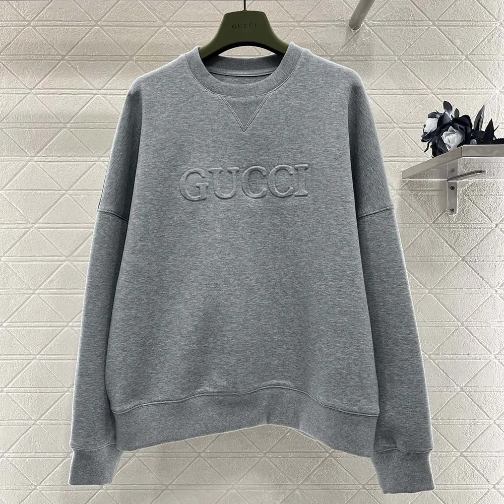 Gucci Men Viscose Jersey Sweatshirt with Embroidery 794337XJGTW1056