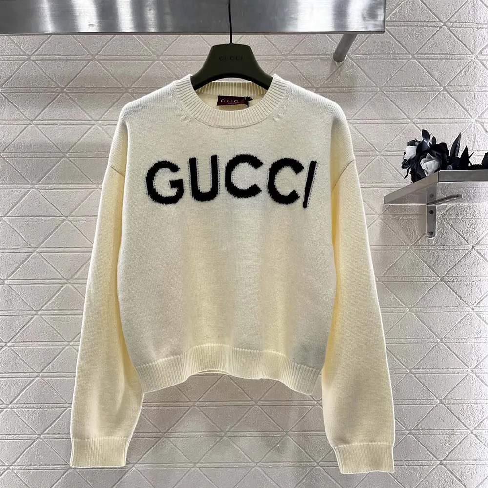 Gucci Men Wool Top with Gucci Intarsia 770072XKEBC9207