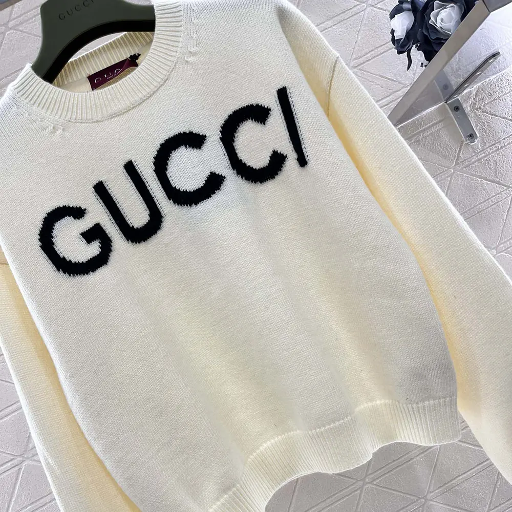 Gucci Men Wool Top with Gucci Intarsia 770072XKEBC9207