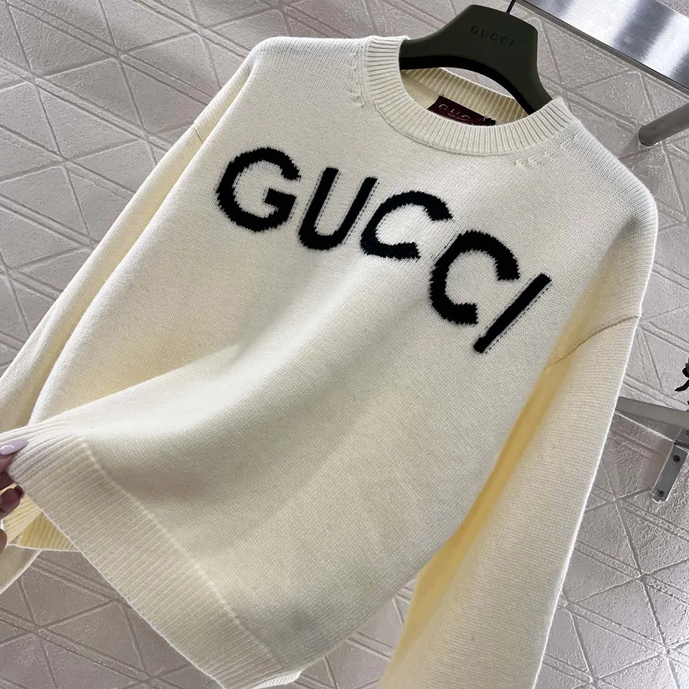 Gucci Men Wool Top with Gucci Intarsia 770072XKEBC9207
