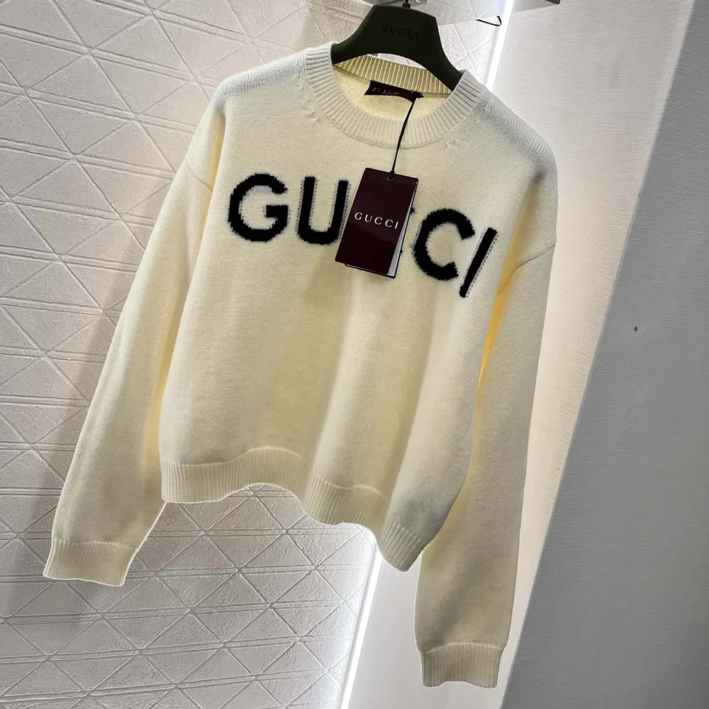 Gucci Men Wool Top with Gucci Intarsia 770072XKEBC9207