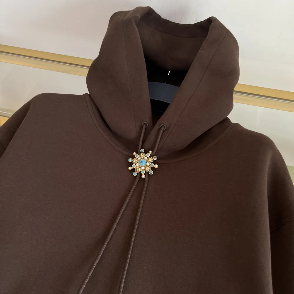 Louis Vuitton Men Embellished Cotton Hoodie 1AFWVV