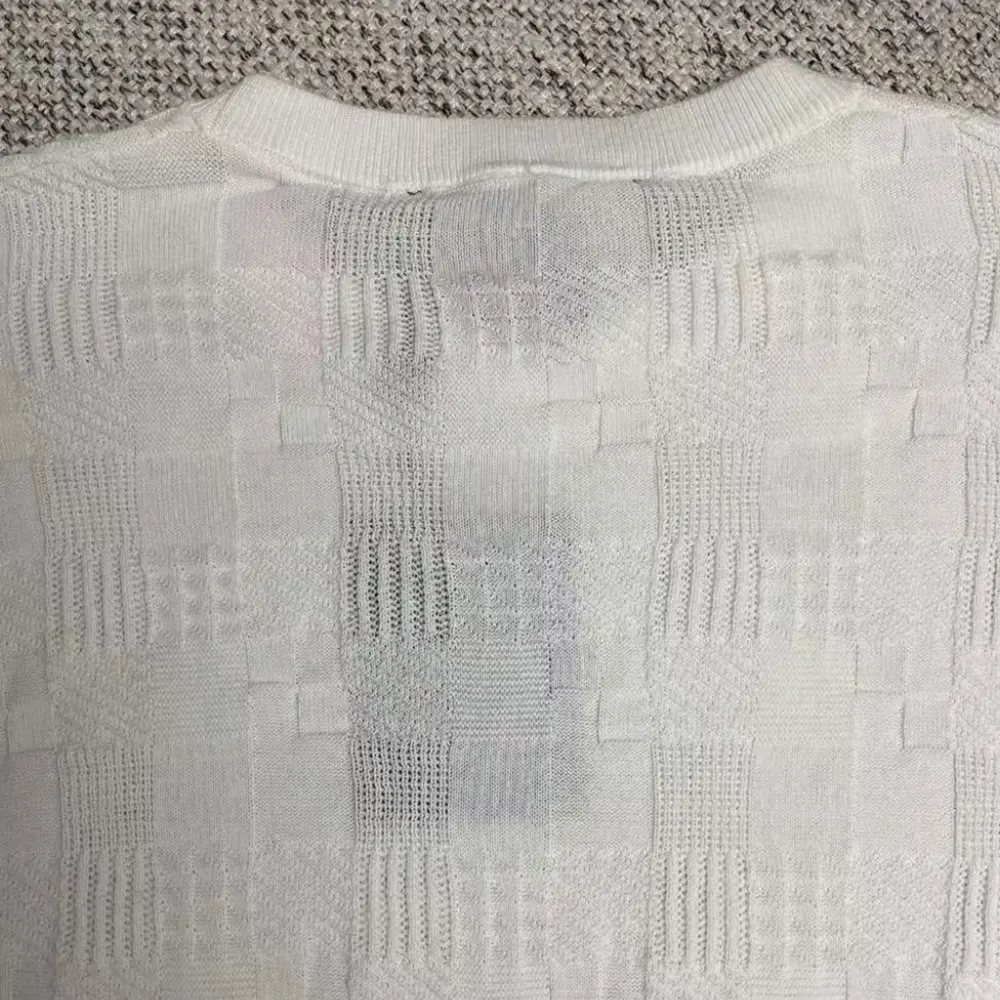 Louis Vuitton Men Damier Jacquard Short-Sleeved Cotton Crewneck 1AFVRT