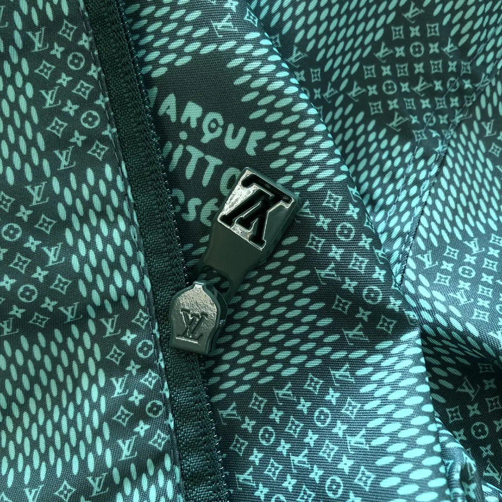 Louis Vuitton Men Printed Nylon Hooded Windbreaker 1AFQD4