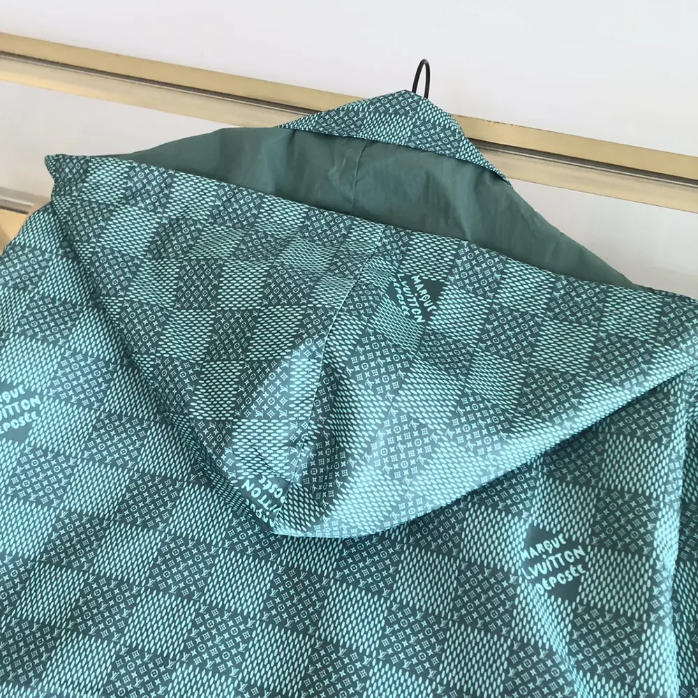 Louis Vuitton Men Printed Nylon Hooded Windbreaker 1AFQD4
