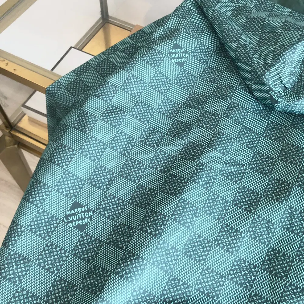 Louis Vuitton Men Printed Nylon Hooded Windbreaker 1AFQD4