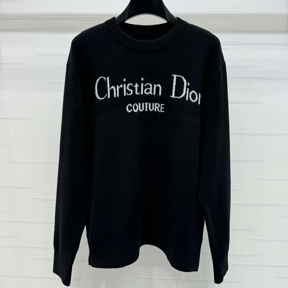 Dior Women Christian Dior Couture Sweater Black Wool Blend
