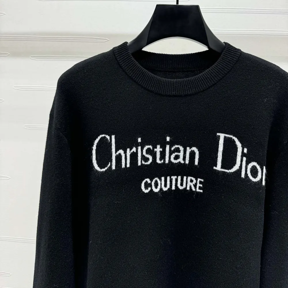 Dior Women Christian Dior Couture Sweater Black Wool Blend