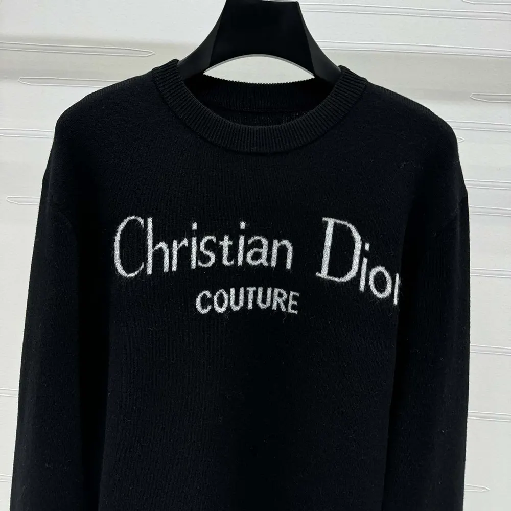 Dior Women Christian Dior Couture Sweater Black Wool Blend