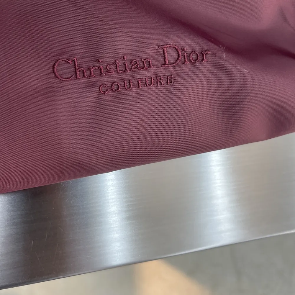 Dior Men Christian Dior Couture Bomber Jacket Burgundy Technical Fabric
