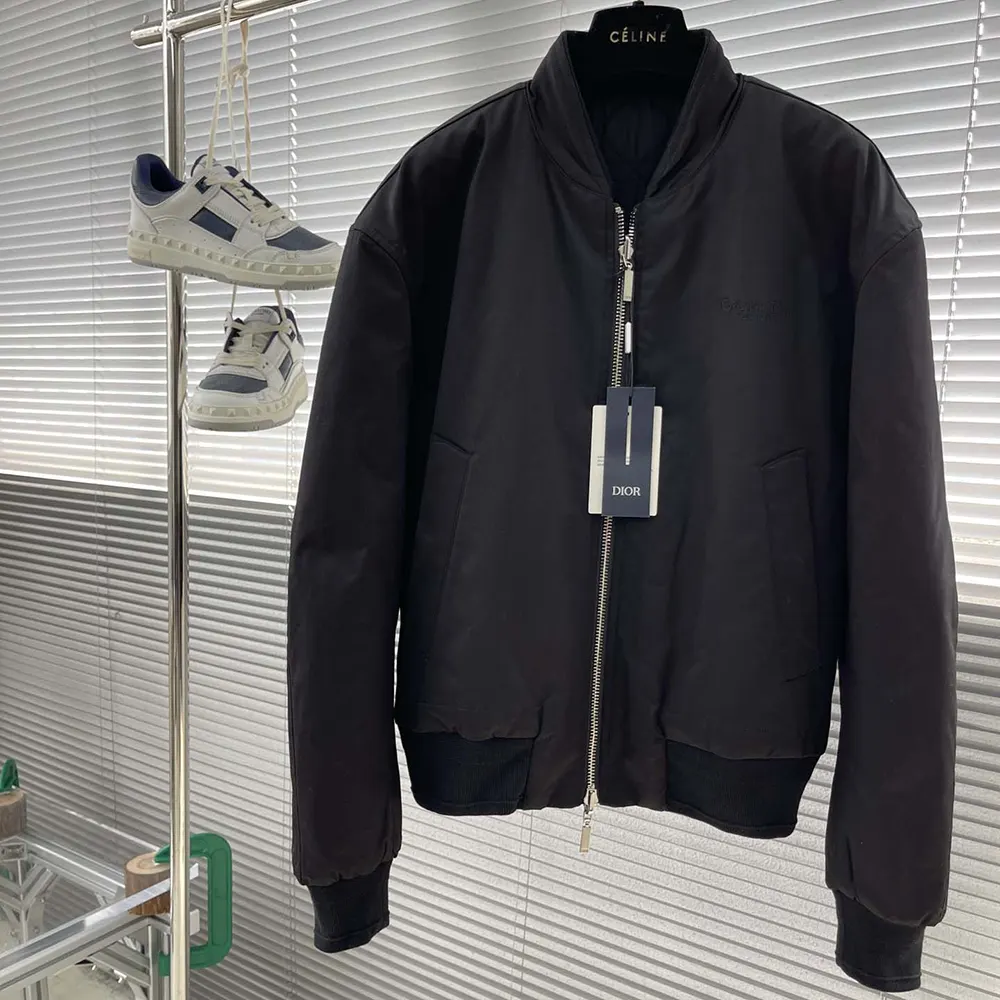 Dior Men Christian Dior Couture Reversible Jacket Black Blended Cotton Twill