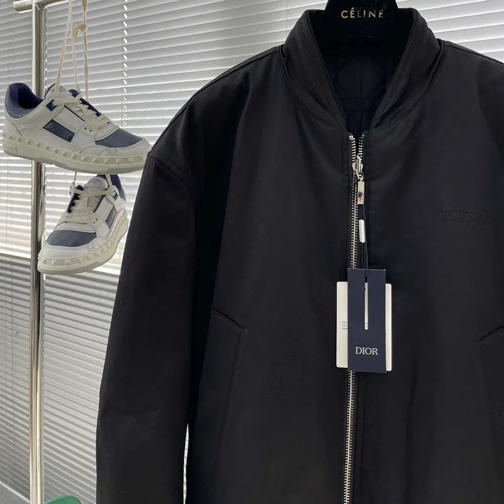 Dior Men Christian Dior Couture Reversible Jacket Black Blended Cotton Twill