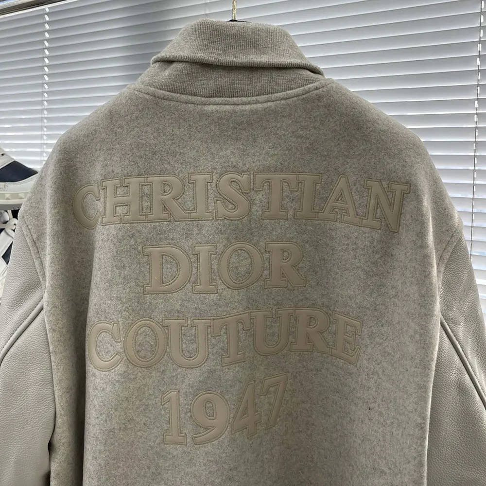 Dior Men Jacket Ecru Cowhide Leather 483L428A0700