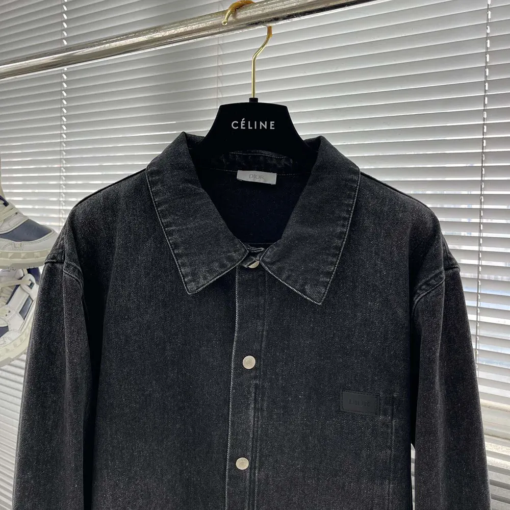 Dior Men Overshirt Black Cotton Twill 413D488B351X_C830
