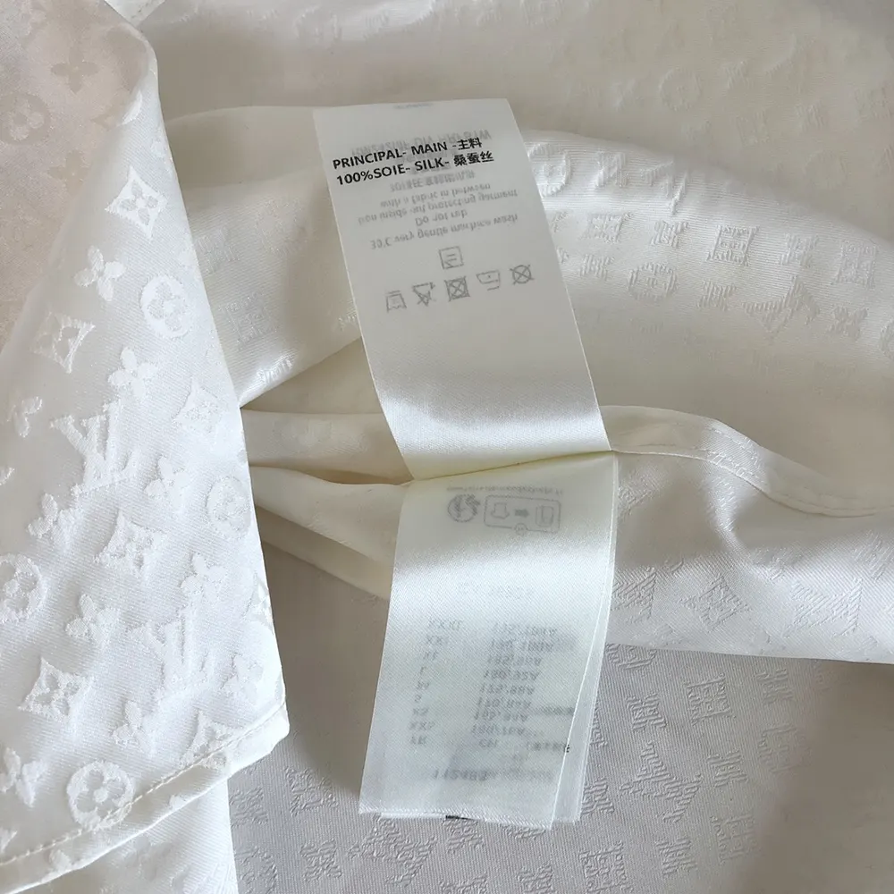 Louis Vuitton Men Monogram Long-Sleeved Silk Shirt 1AFJUE