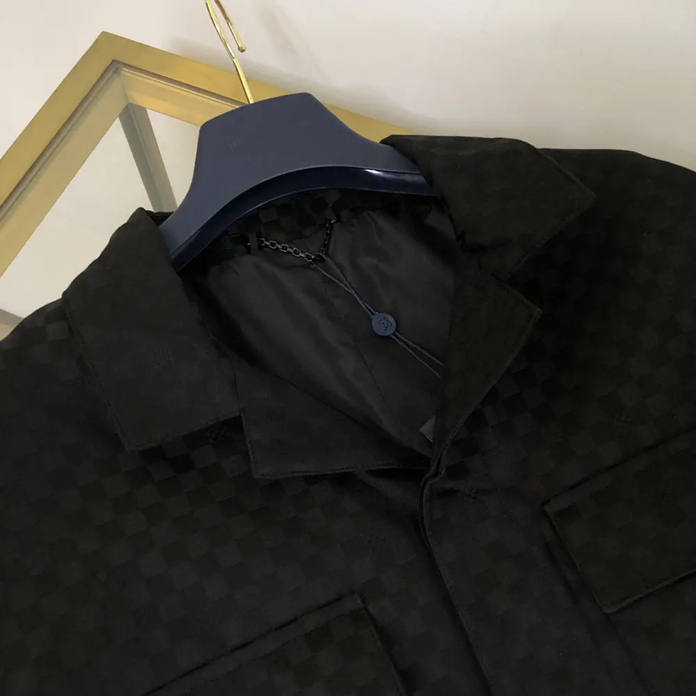 Louis Vuitton Men Damier Open Collar Wool Overshirt 1AFVND
