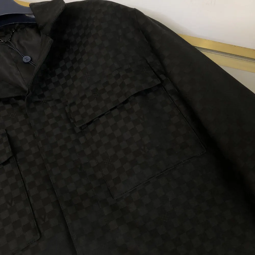 Louis Vuitton Men Damier Open Collar Wool Overshirt 1AFVND