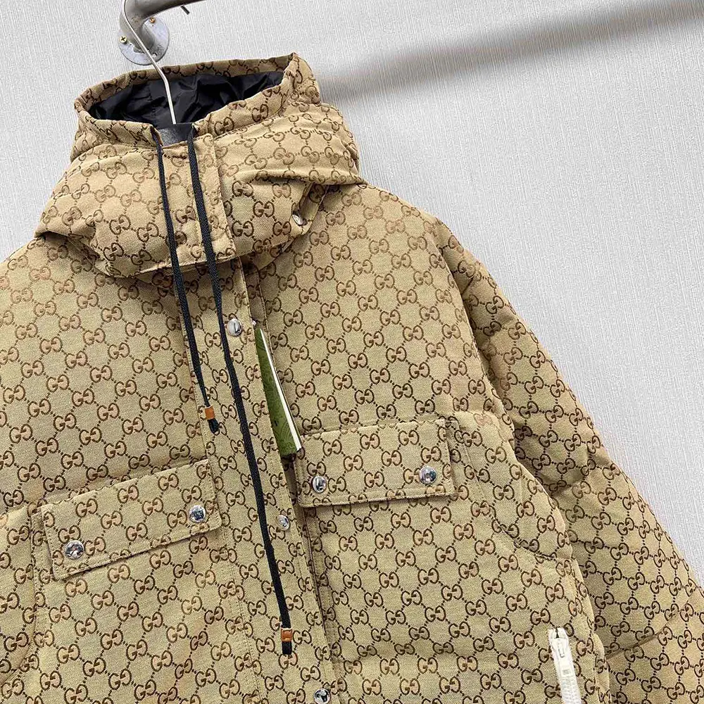 Gucci Women GG Cotton Canvas Puffer Jacket 717558Z9AAR2184