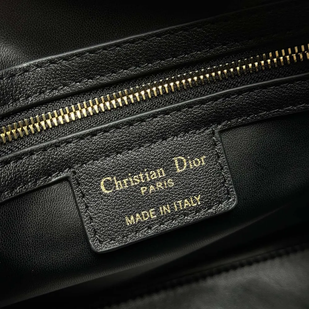 Dior Women Dior Groove 25 Bag Black Macrocannage Calfskin