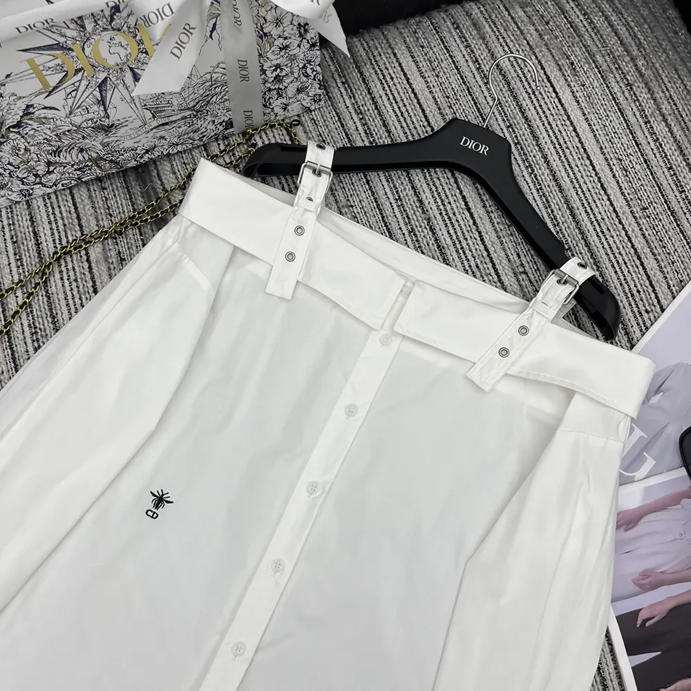 Dior Women Blouse White Cotton Poplin 521B85A3356_X0100