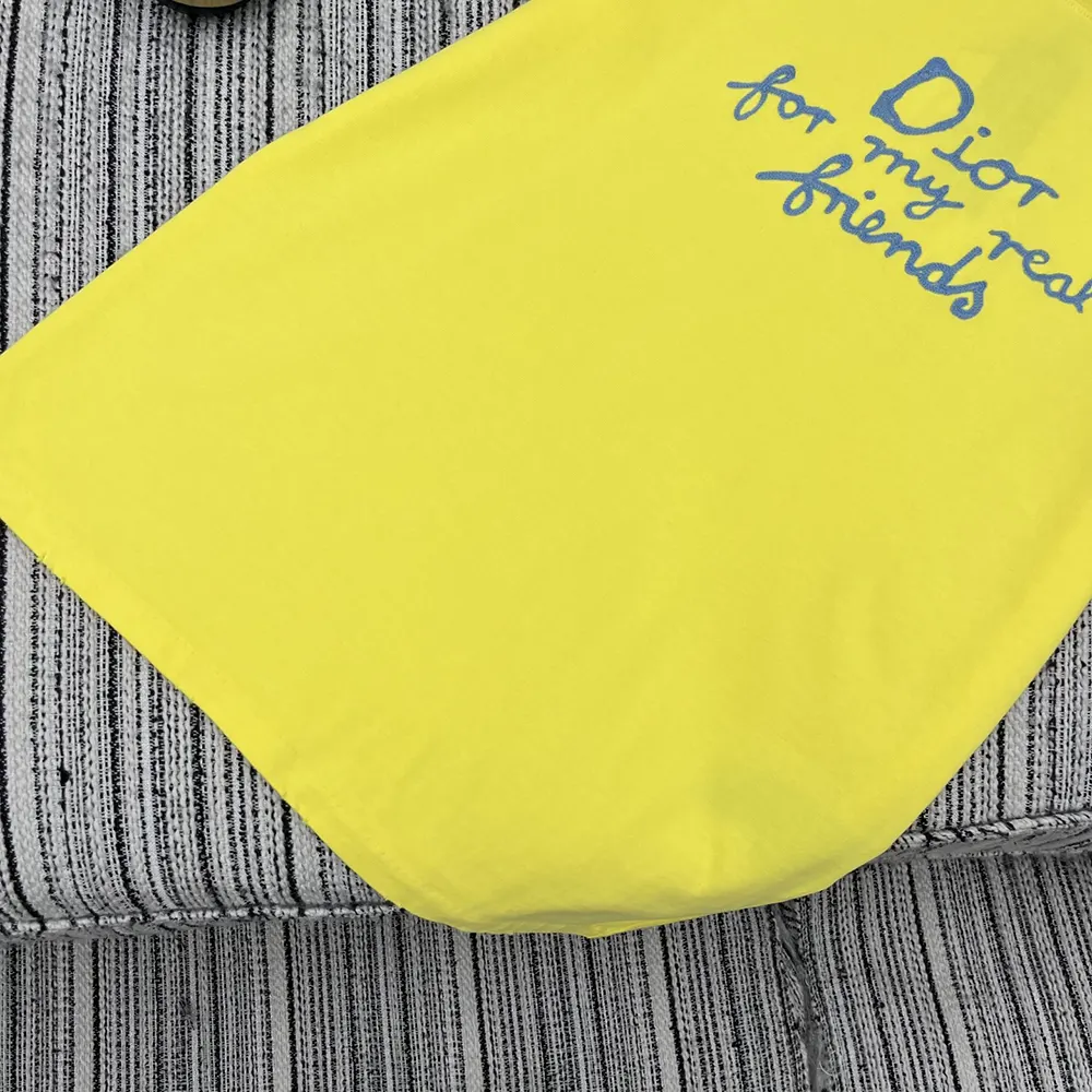 Dior Men DIOR AND HYLTON NEL T-Shirt Relaxed Fit Yellow Cotton Jersey