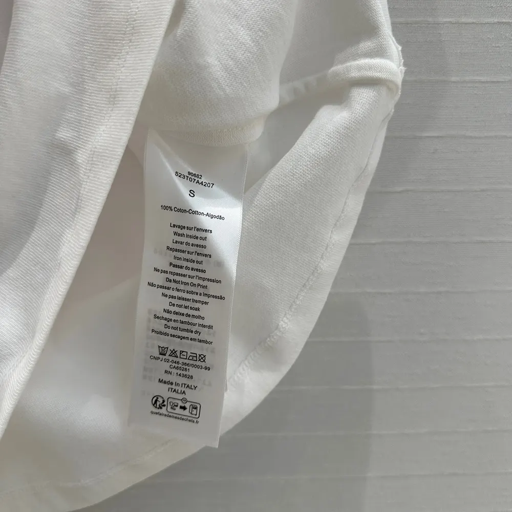 Dior Women Miss Dior T-Shirt White Cotton Jersey with Bright Pink Miss Dior Graffiti Motif