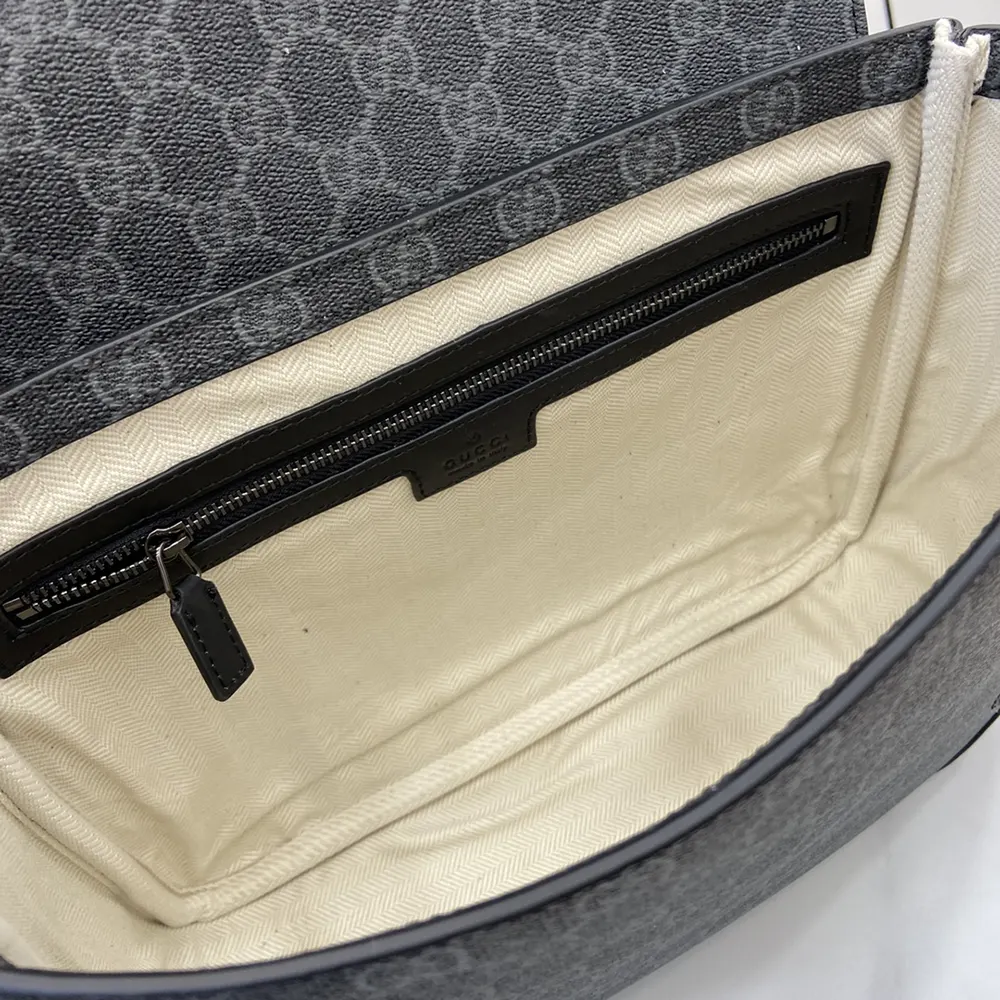 Gucci Men GG Emblem Medium Crossbody Bag 821154FAED41000