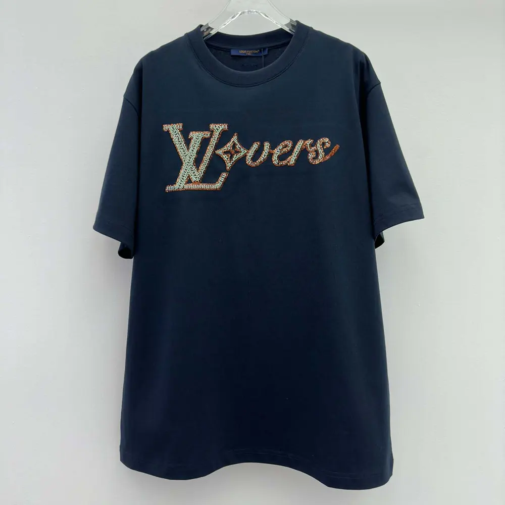 Louis Vuitton Men LV Vers Embellished Short-Sleeved T-Shirt 1AGHXO