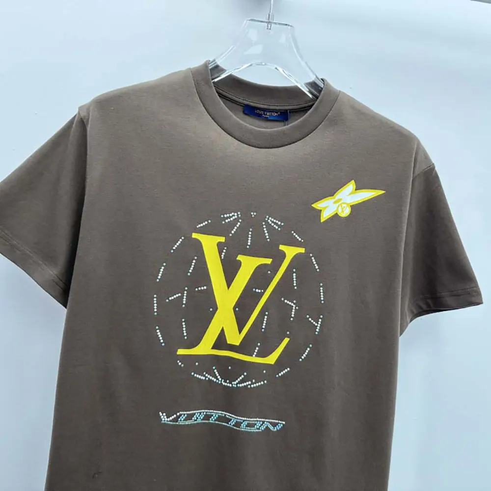 Louis Vuitton Men Washed Embellished Cotton T-Shirt 1AHCL3