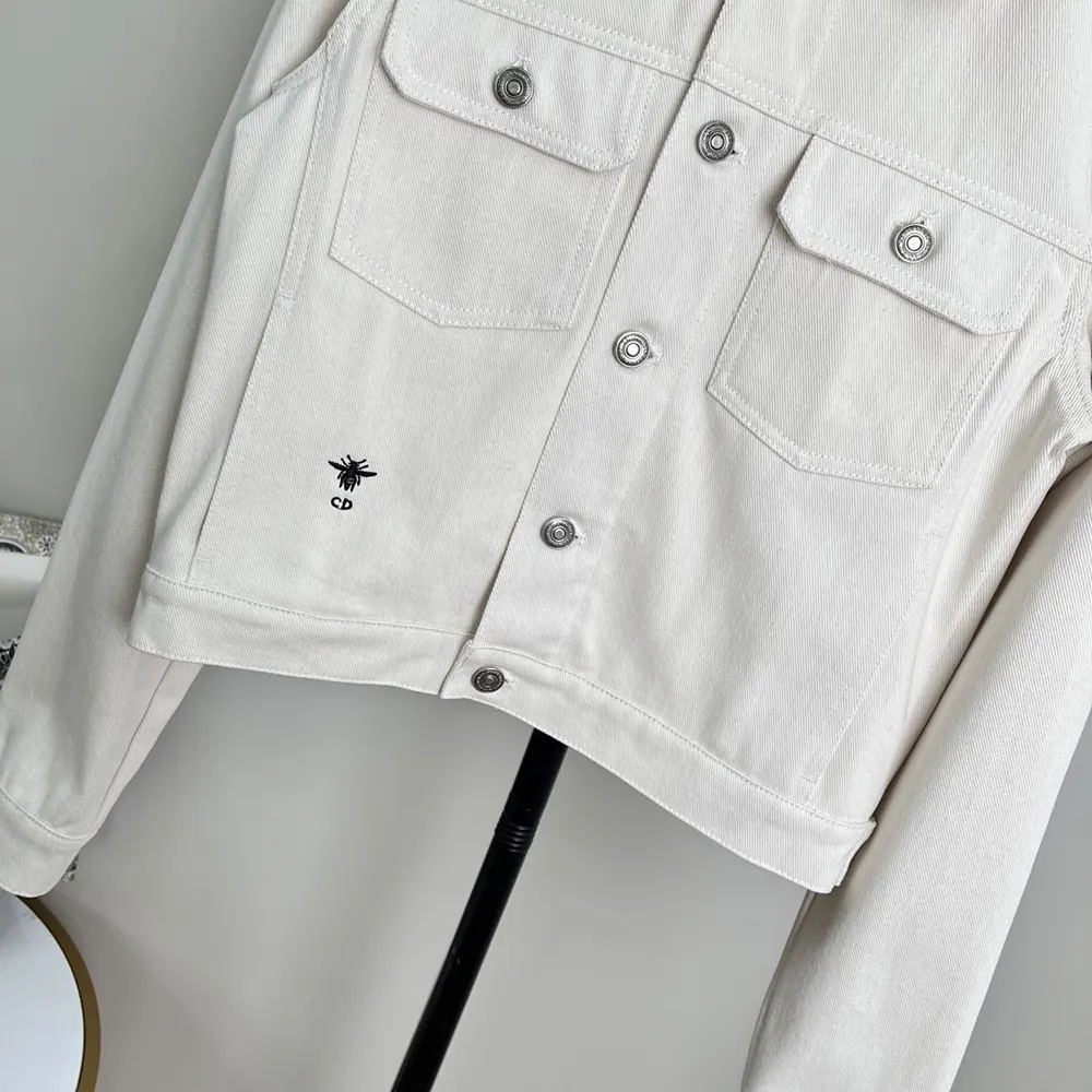 Dior Men Or Jacket Gold-Tone Cotton-Blend Denim 512V11A3026