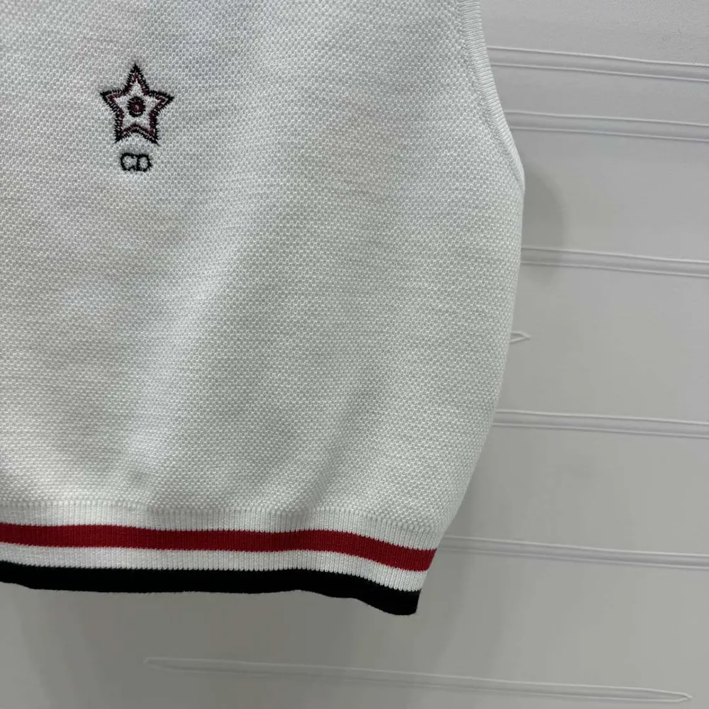 Dior Women Vibe Cropped Tank Top White Technical Mesh with Three-Tone Signature
