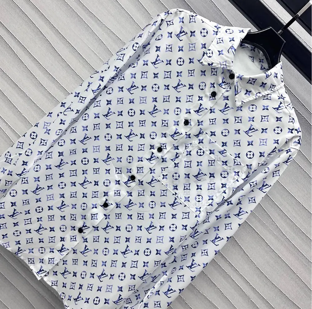Louis Vuitton LV Men Aquarelle Monogram Silk Shirt 1AHGW8