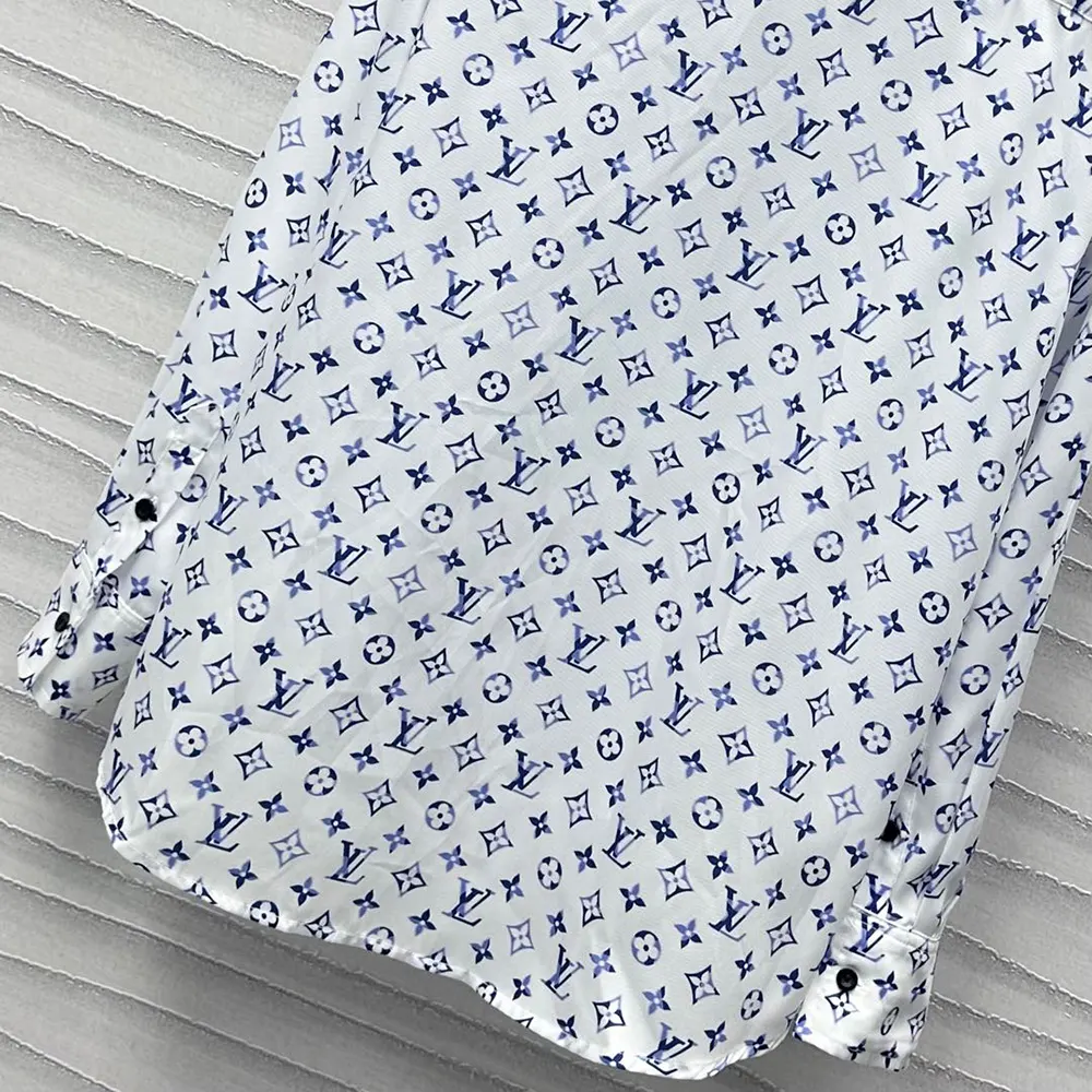 Louis Vuitton LV Men Aquarelle Monogram Silk Shirt 1AHGW8